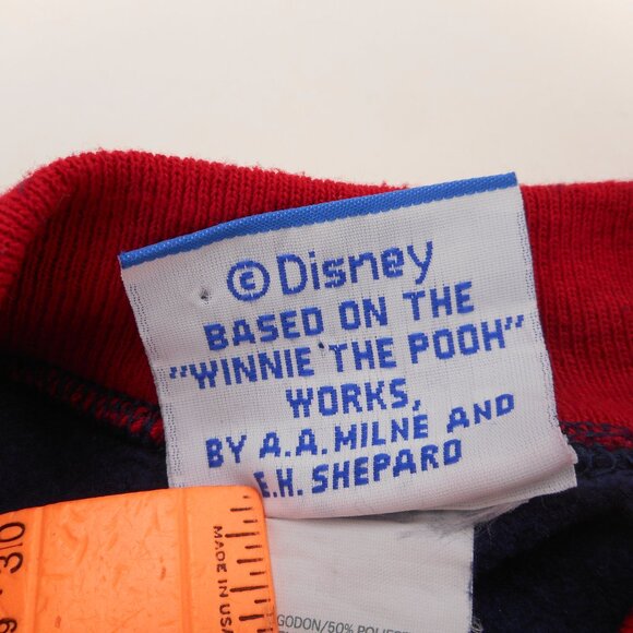Vintage Disney Winnie The Pooh Sweatshirt Women’s M Navy Embroidered Patriotic - Picture 7 of 10